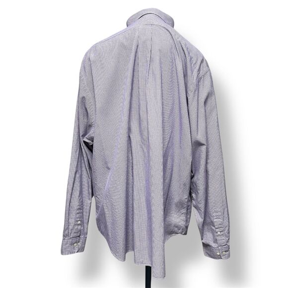 Ralph Lauren Men’s XXL Purple Houndstooth Check Classic Fit Button Down Shirt - Picture 4 of 9